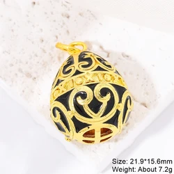 Juya DIY 18K Gold Plated Enamel Royal Flower Charms (Gold)