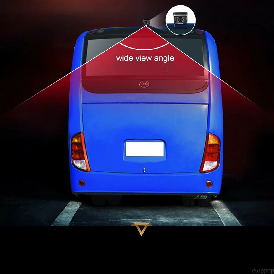Podofo Draadloze HD Achteruitrijcamera Kit met 7 LCD Automonitor Waterdichte Achteruitrijcamera Autolader voor Vrachtwagen Bus RV Trailer Graafmachine