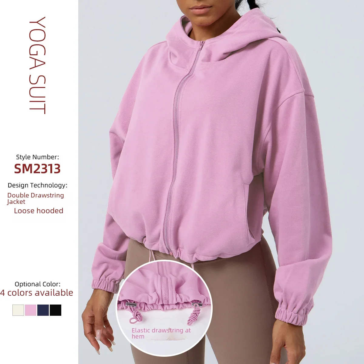 Women Sports Jacket Loose Casual Sportswear Fitness Top Outdoor Running Cycling Training Zipper Jacket Women Cotton Polyester Long Sleeve