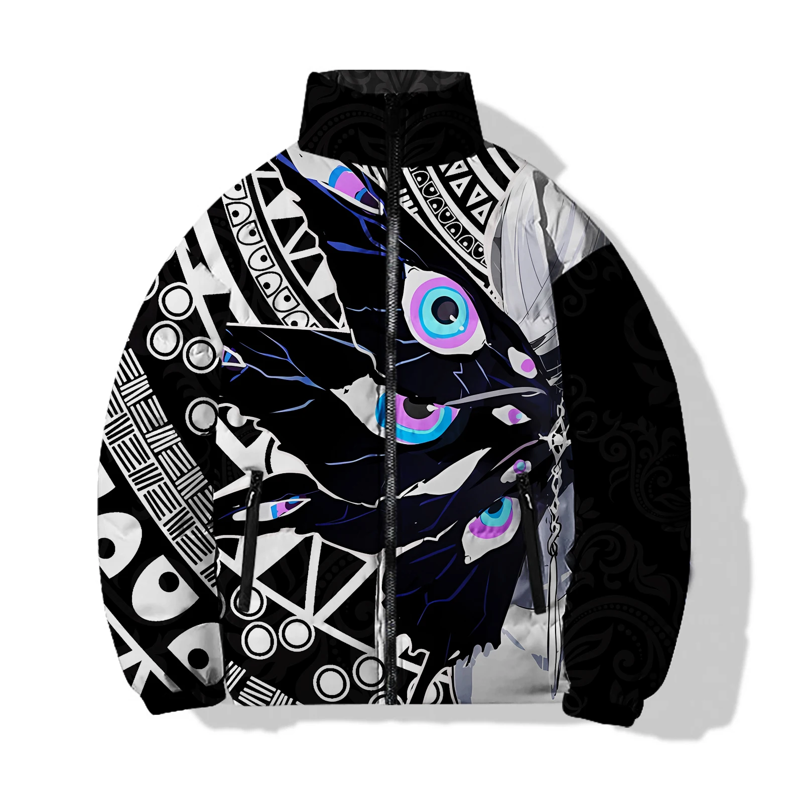 thumbnail image 1 of Abrigo de invierno para hombre de Goddess, chaquetas de alta calidad para hombre, impresión digital 3D, nuevo abrigo de plumas, estilo japonés, parkas modernas, diseño moderno, 1 of 4
