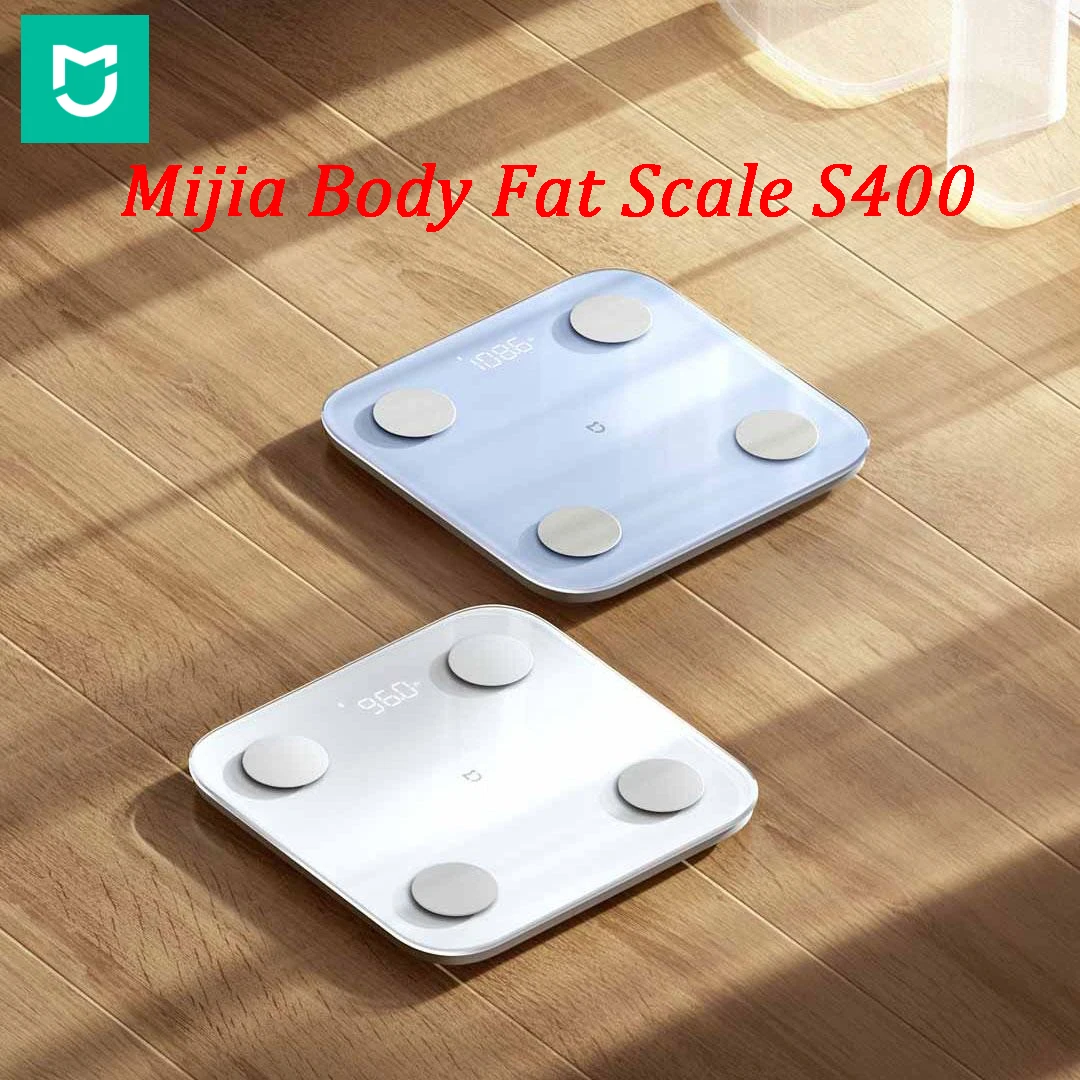 

New Mijia Body Fat Scale S400 Bluetooth 5.0 Smart Home Body Composition Scale 150KG LED Display Dual Frequency Measurement