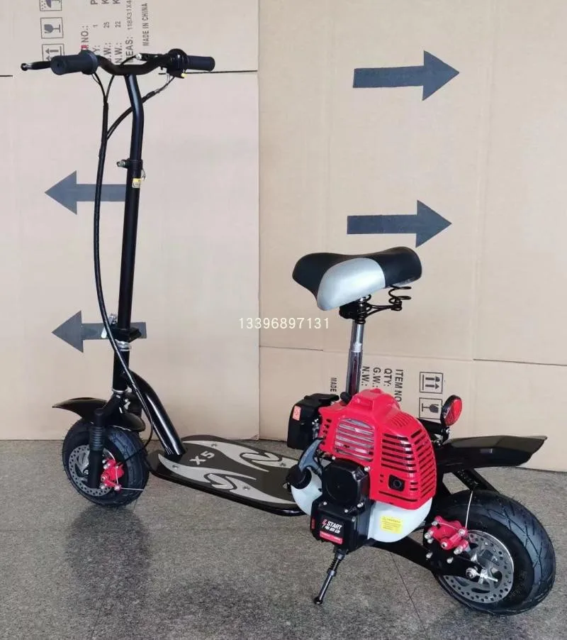 Four-stroke 49cc Gasoline Surfing Scooter With High-equipped Hydraulic Shock-absorbing Mini Scooter Pneumatic
