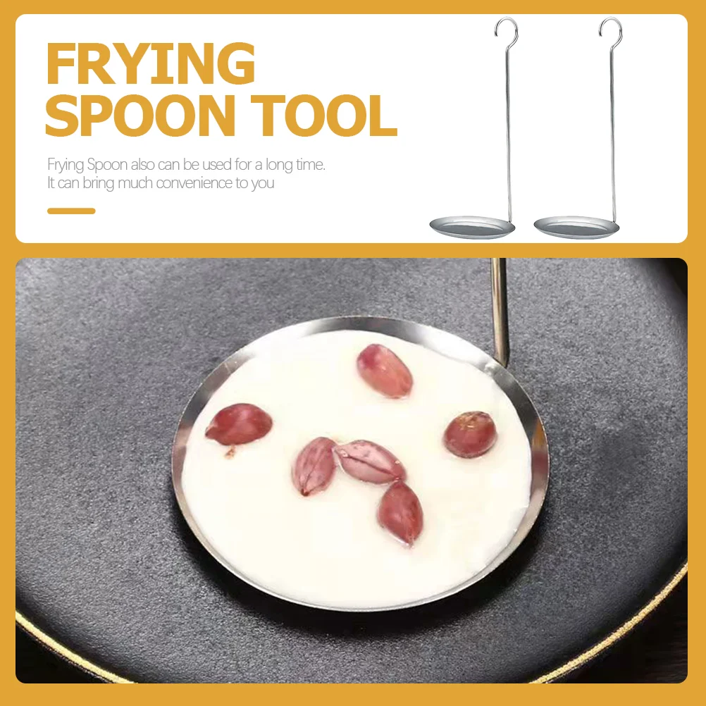2Pcs Oil Cake Mold Stainless Steel Kitchen Gadgets Tools Home Frying Spoon Non Stick Metal Snack Maker Cooking Utensil