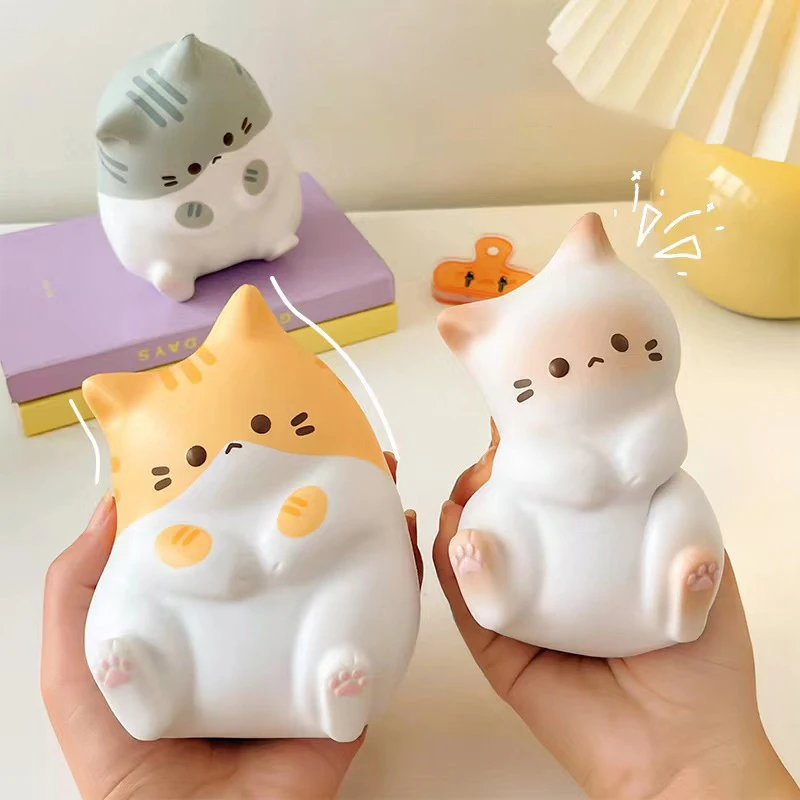 New Cat Stress Relief Squishy Toy PU Slow Rising Squeeze Antistress Ball Cartoon Table Ornaments Squishy Stress Reliever Toys 5
