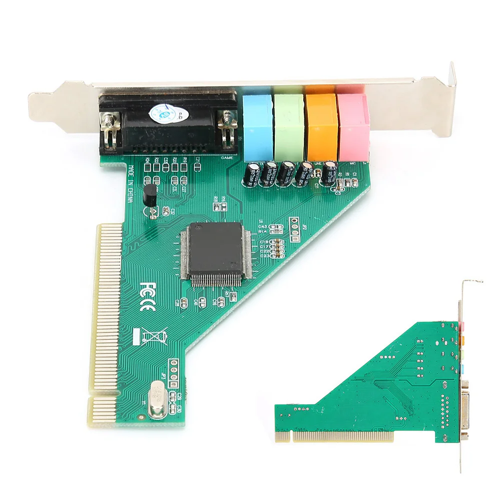 오디오 카드 PCI 사운드 카드 CMI8738 컴퓨터 데스크탑용 PCI 사운드 카드 채널 4.1 내부 오디오 카드 스테레오 서라운드 CMI8738