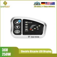 Pantalla LCD para bicicleta eléctrica, accesorios sin escobillas, 36V, 250W, 1 ud.