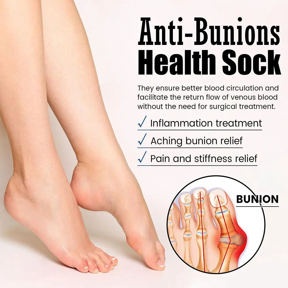Unisex Anti-Bunions Health Sock Hallux Valgus Correcting Bunion Care Relief Breathable Aching Foot Sock V7Z8