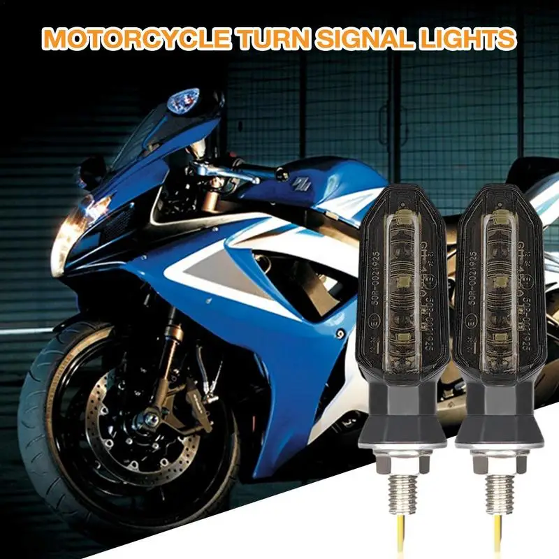 

Motorcycle Turn Signal Lights Waterproof Amber Flasher Indicator 2Pcs Bike Warning Light Rear Lights Lamp Motorcycle Accessories