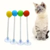 Interactive Cat Toy with Plush Ball and Spring Mechanism, Cute High Elasticity Pet Supplies, Multi-purpose Cat Toy for Home Use 4