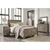Trinell Rustic 2 Drawer Nightstand with USB Charging Stations - 29.65" Tall in Warm Brown 4