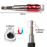 Embouts de tournevis à anneau magnétique hexagonal de 1/4 pouces, outils manuels, tige d'extension de foret, support de changement rapide, Guide d'entraînement, pointe de foret à vis 3