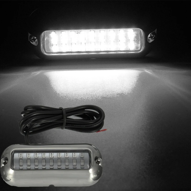 LED مركبة بحرية ضوء لافت للانتباه 10-30 فولت 27LED مقاوم للماء قارب Transom الخفيفة