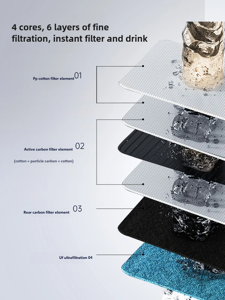 Water purifier household RO ultrafiltration direct drinking heating integrated commercial vertical office ice and heat