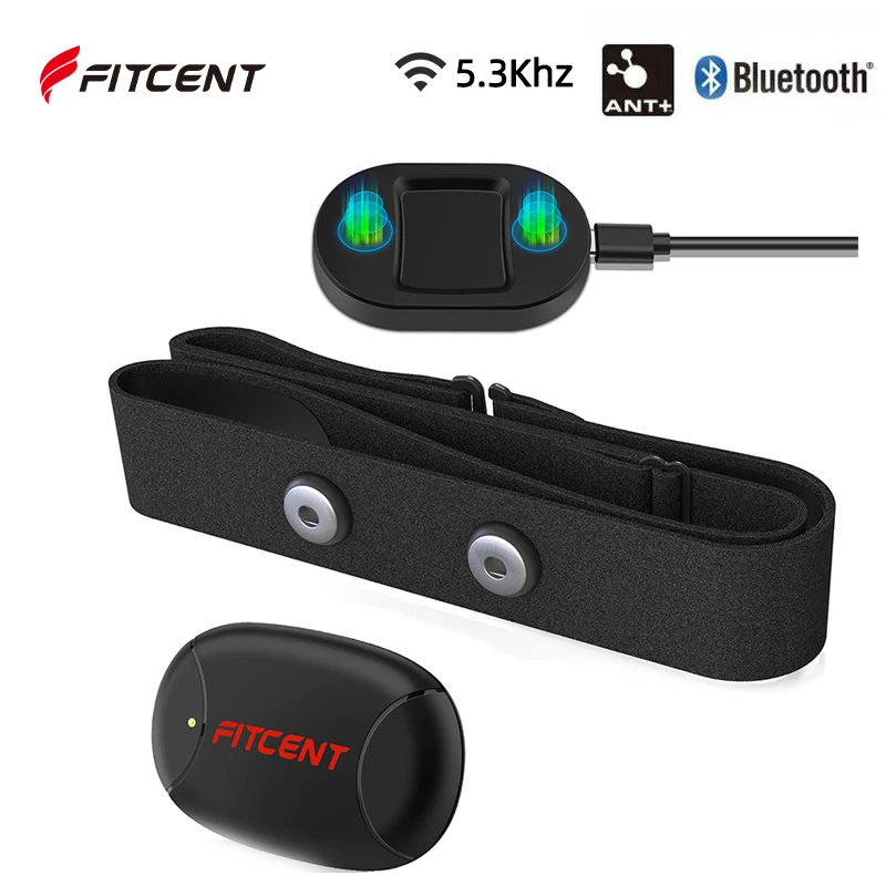 FITCENTRechargeableHeartRateMonitorwithBluetoothANT53KhzChest