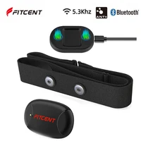 FITCENT Rechargeable Heart Rate Monitor with Bluetooth ANT+ 5.3Khz Chest Strap Sensor for Peloton Zwift Polar Rowing Machine 1