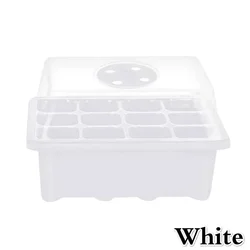 Seed Starter Tray with Lid - Gardening Germination Kit (White)