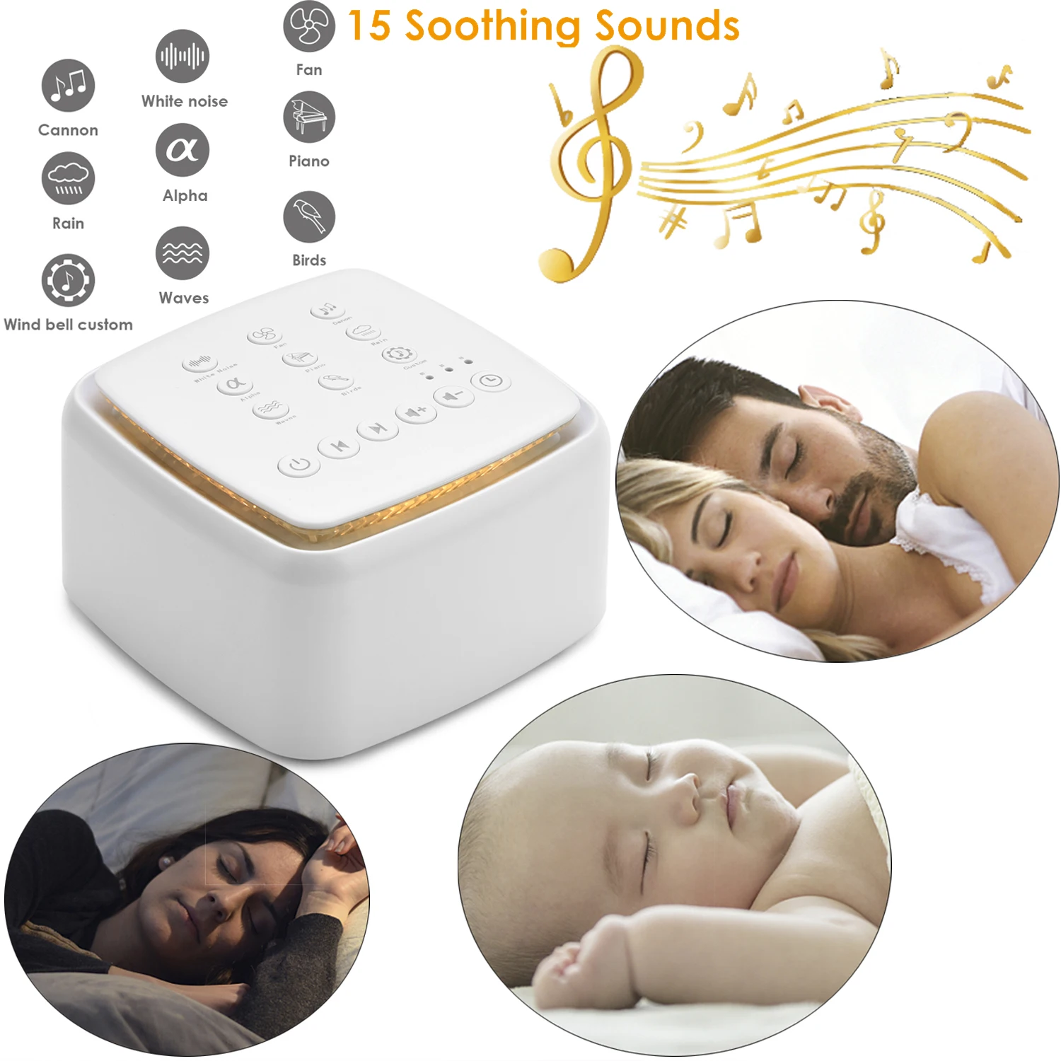 Machine à bruit blanc aste de type C, arrêt chronométré, sommeil, son,  relaxation, bébé, adulte, bureau, voyage - AliExpress