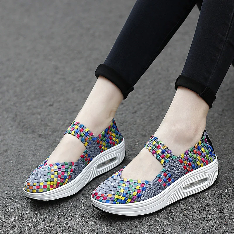 2023 Spring Summer Fashion Hollows Breathable Women's Sneakers Comfortable Soft Bottom Dance Shoes Large Size Shoes for Women