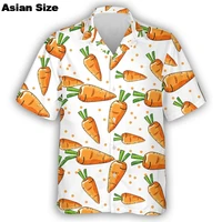Fruit Vegetable Chili Carrots Graphic Shirts For Men Vegan Chef Tomatoes Cauliflower Beach Shirt Fashion Male Tee Streetwear 1