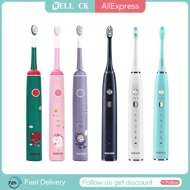 Children's Sonic Electric Toothbrush for 3-12 Ages Wireless Charging Sonic Kids Tooth Brush Smart Timer Replacement Brush Heads sonic children s electric toothbrush kids 3 to 15 years old cleaning care oral bacteria 6 replacement brush heads usb charging