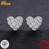 Top Quality Unisex Heart 100% 925 Silver Earrings Fashion Classic Moissanite Earring For Women Jewelry 1