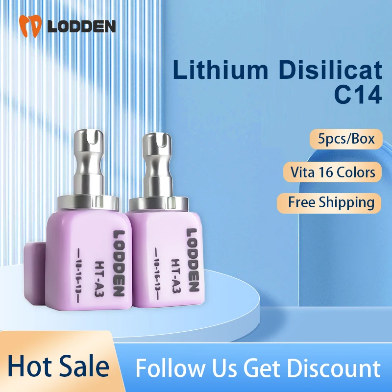 Lodden Dental Lab Disilicato Di Litio C14 Blocchi Di Vetroceramica Ht/Lt Per Cad Cam Sirona Cerec Impiallacciatura Materiali Dentista 5 Pz/Scatola