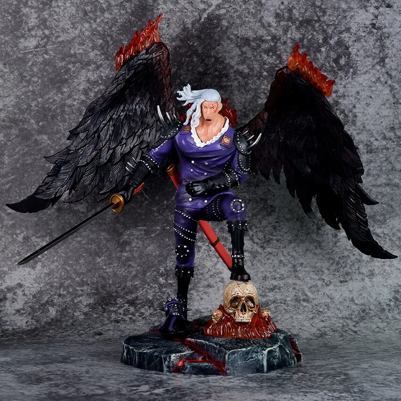 One Piece Anime Double-Headed Carving Fire Disaster Ember King Beast Pirate Group Tre Disastri Kaido Pvc Gk Model Decoration