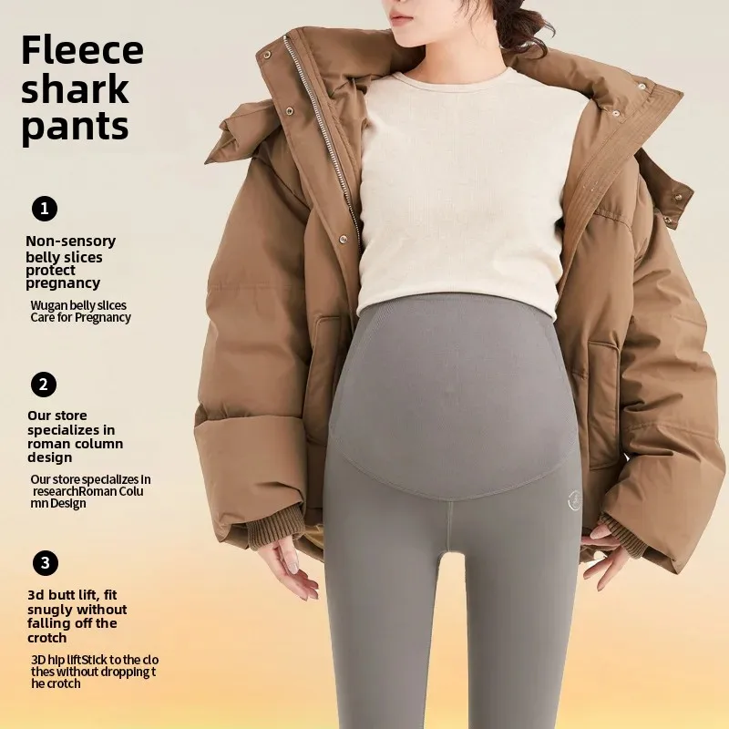 Maternity Fleece-Lined Leggings for Autumn/Winter