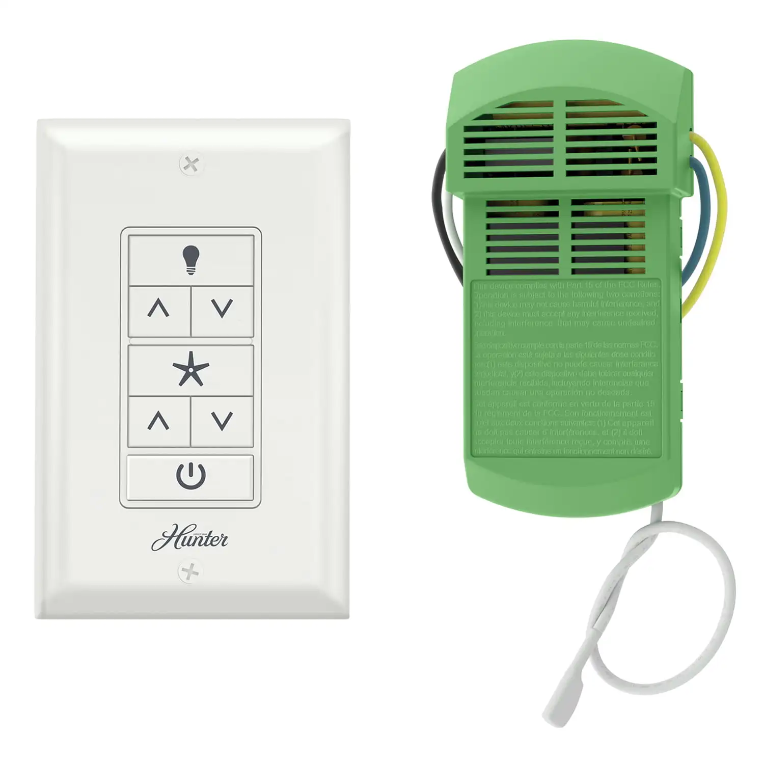 

Hunter 3 Speed Handheld Wall-Mount Combo Ceiling Fan & Light Remote Control