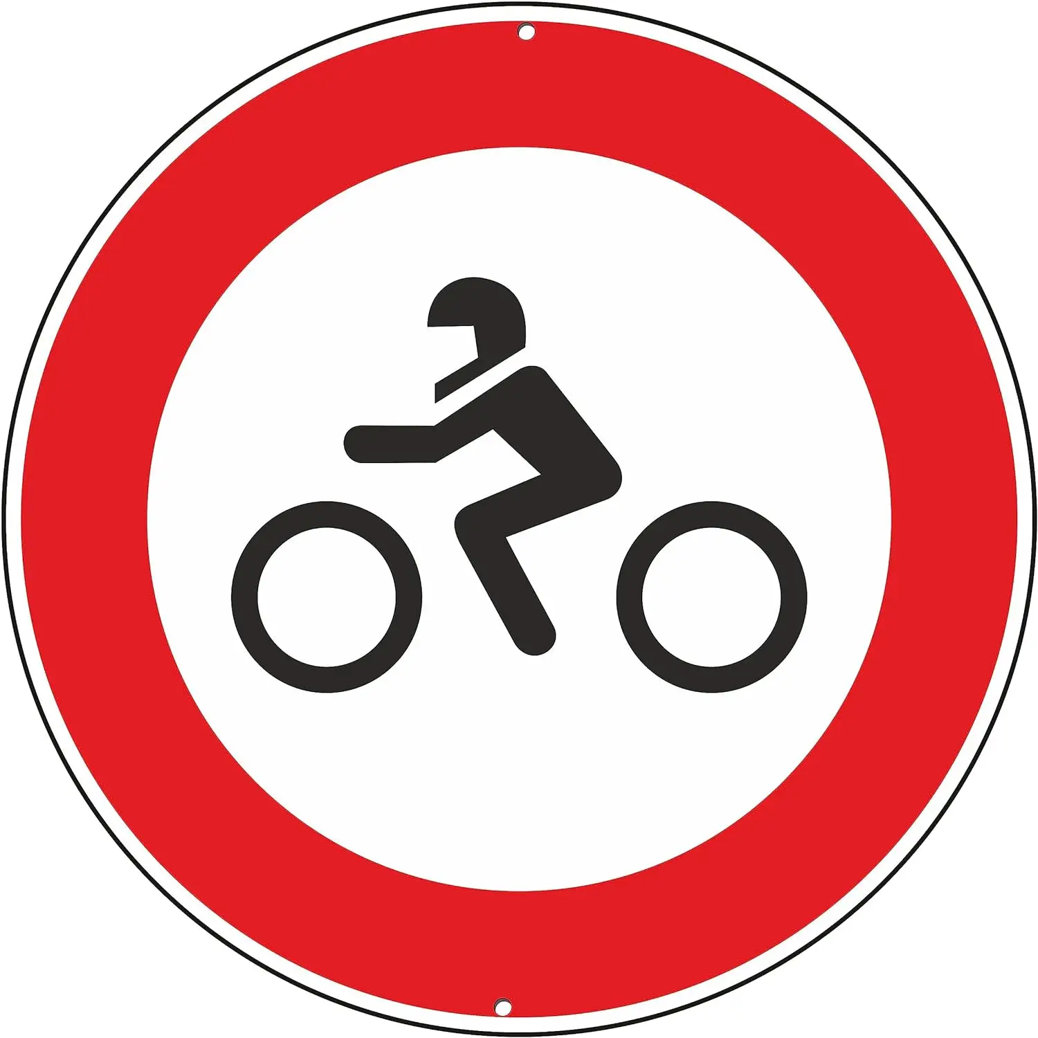 Metal Round Plate Traffic Safety Warning Sign - Waterproof, Anti-Fade Tin Sign