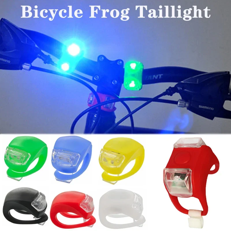 

LED Silicone Bike Front Rear Light Waterproof Bicycle Frog Taillight Night Cycling Safety Warning Lamps Bicycle Accessories