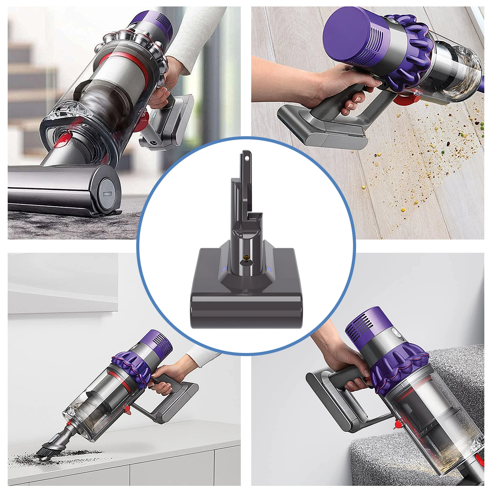 ハンドヘルド掃除機 4.0Ah/6.0Ah 21.6v バッテリー dyson v7