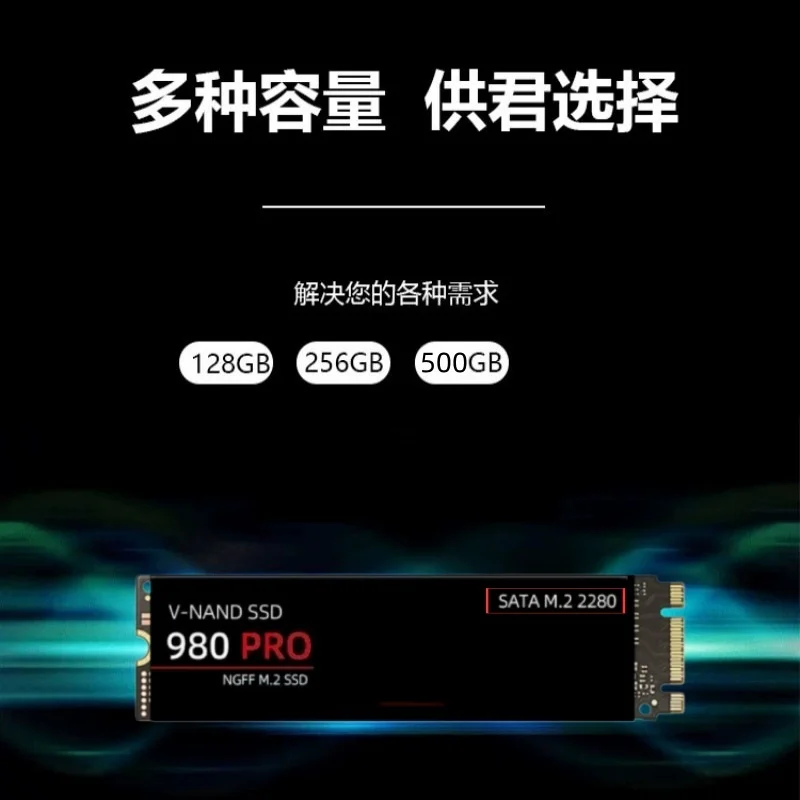 M.2 980 프로 내장형 솔리드 스테이트 드라이브 SATA TLC 560MB/s 고속 128GB 256GB 500GB 2280 노트북 및 데스크탑 게임용