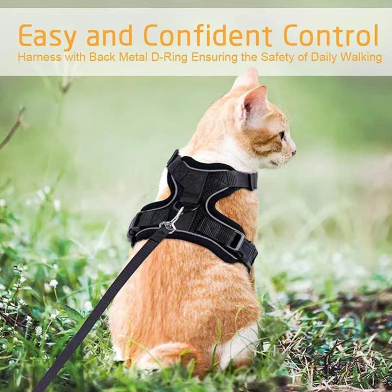 Cat Harness PUPTECK Breathable Escape Proof And Leash Set