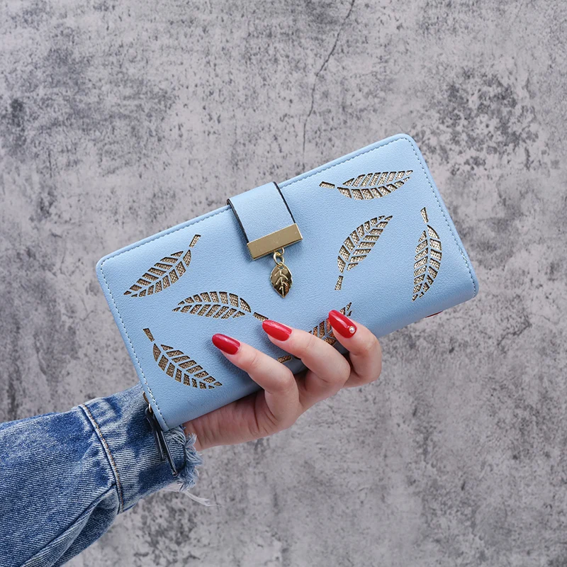 Women purse PU leather horizontal zipper