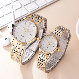 Classic Luxury Quartz Couple Watch Men Women Waterproof Stainless Steel Luminous Dial Wristwatch Date Clock Relógio Dropshipping