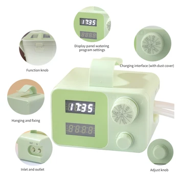 Irrigatrice automatica Dispositivo di irrigazione temporizzato intelligente per piante in vaso Sistema di irrigazione a goccia temporizzato fino a 20 in vaso 1