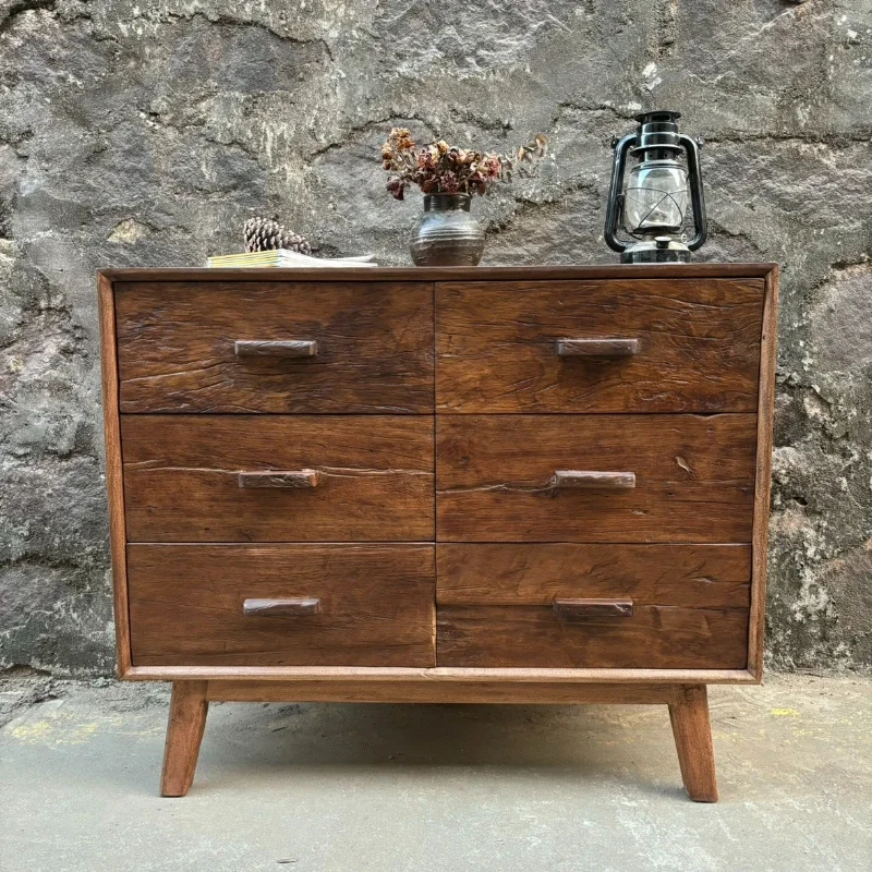 

Drawers Living Room Old Wood Solid Wood Locker Sideboard Retro Distressed Entrance