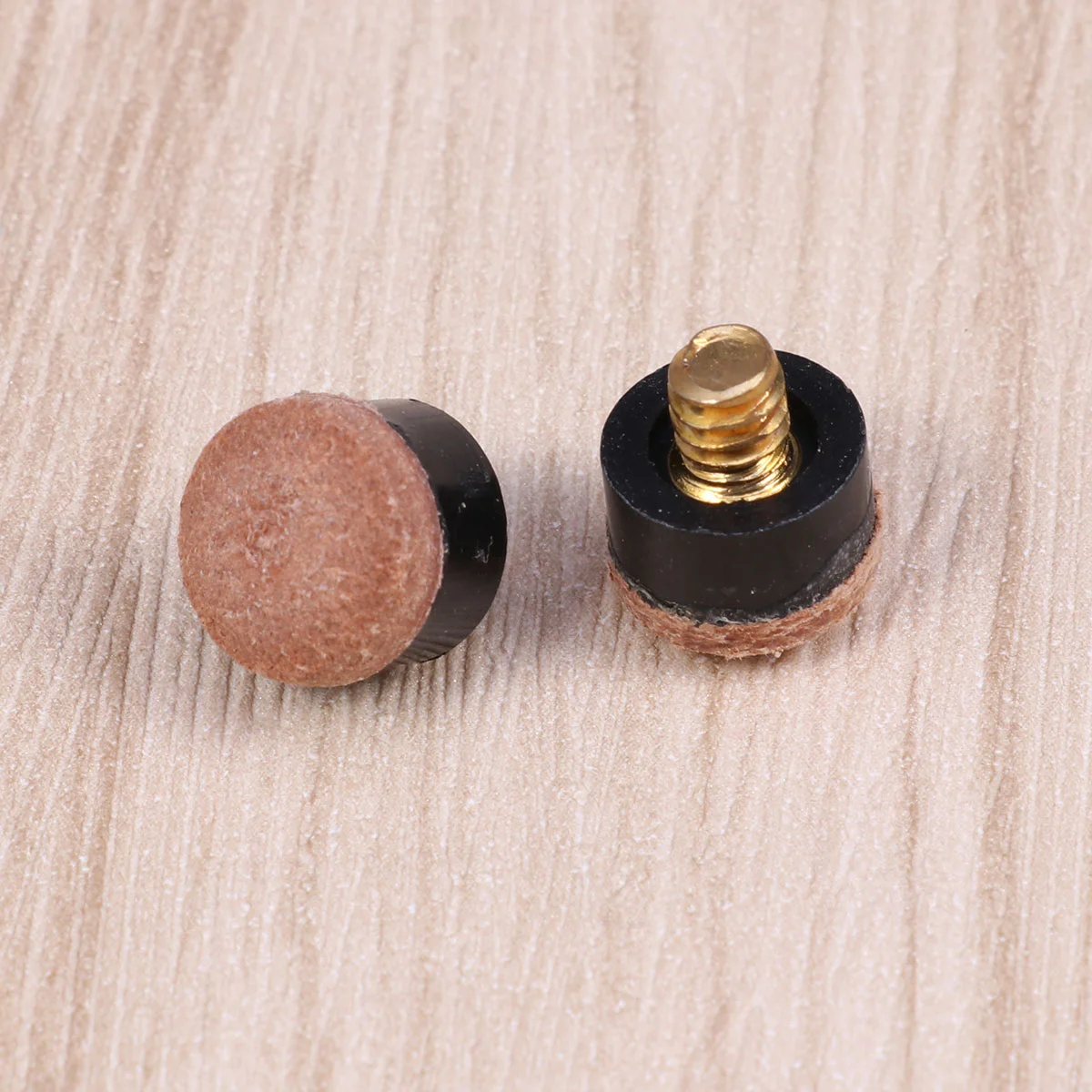 40pcs American Style Billiard Cue Ferrules and Tips Billiard Replacement Screw-on Tips with Pool Cue Stick Ferrules Hard Tip