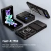 Slide Camera Lens Cover For Samsung Galaxy Z Flip 4 2022 Case Hinge Protection Magnetic Kickstand Military Shockproof Protective 6