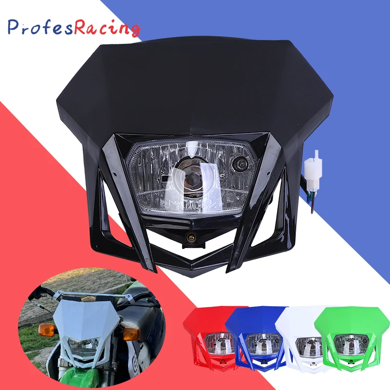 

Motorcycle Headlight Headlamp Fairing Farol De Milha Para Moto For HONDA XR CRF 150 230 250 450 Dirt Bike Universal