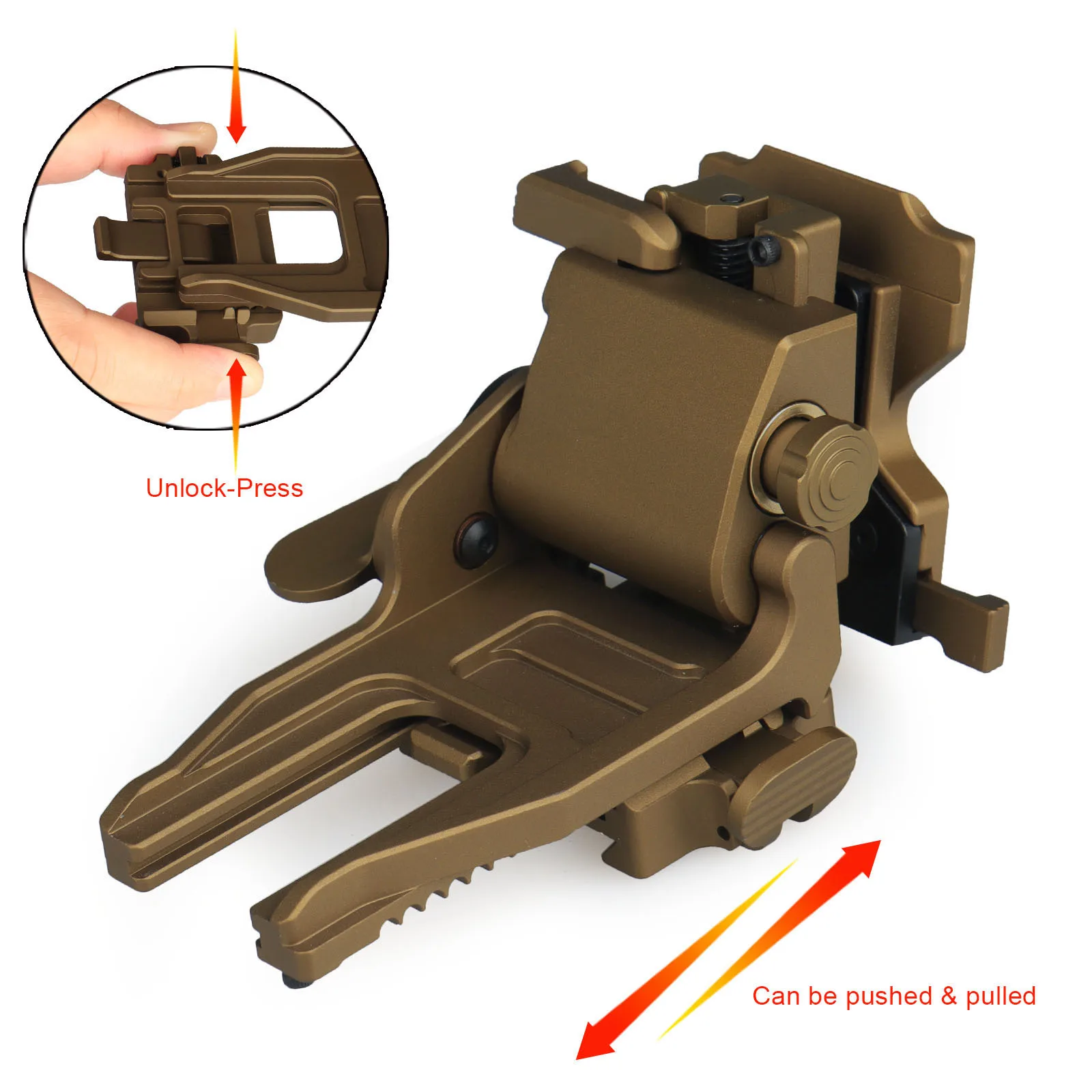Metall NVG Helmhalterung Halter für PVS18 PVS14 Zubehör J-Arm-Adapter – Detail 28