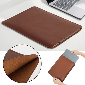 Custodia per laptop da 13 14 15 pollici Custodia per trasporto Custodia per notebook in pelle PU con fodera in microfibra per laptop Lenovo Dell