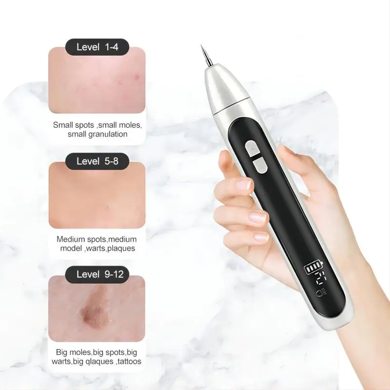12 Level Laser Plasma Pen Face Skin Tag Dark Spot Remover Mole Tattoo Facial Freckle Wart Removal Machine Beauty Skin Care Tool skin tag removal tool skin tag removal pen laser skin treatment