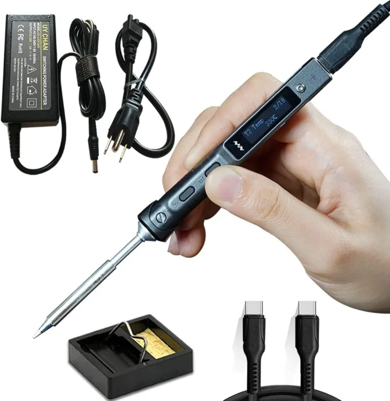Original TS101 Soldering Iron Station Kit Upgraded from TS100 DC 65W PD 45W Power Programmable Smart Mini Electric Portable