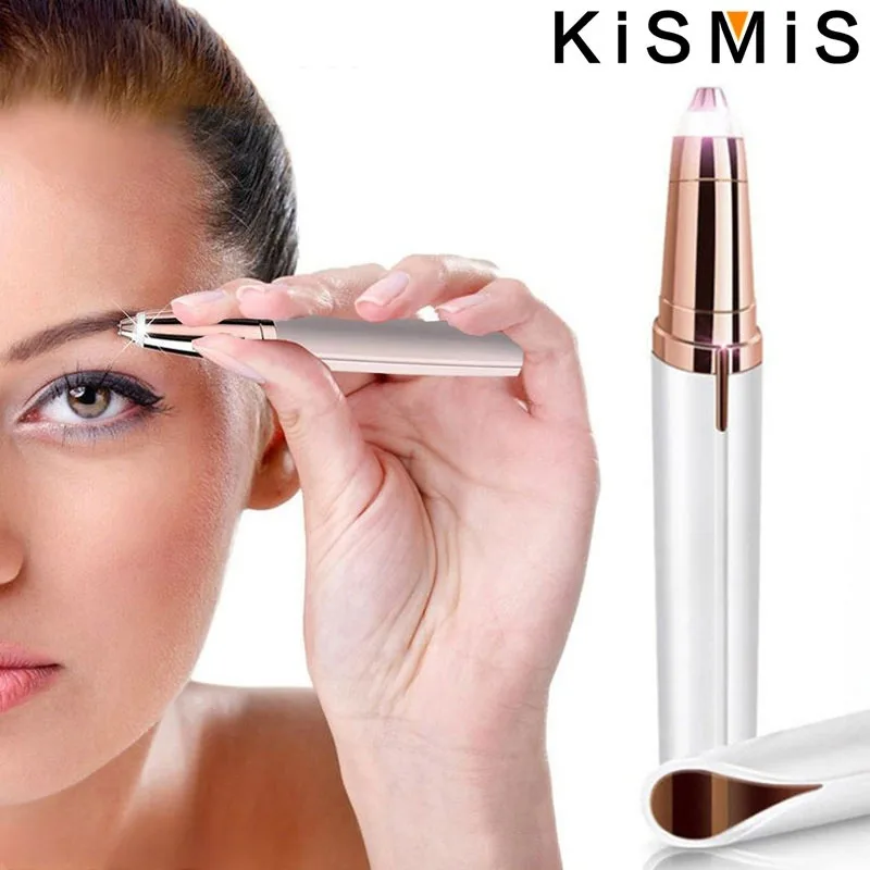 Eyebrow Trimmer Set Eyebrow Trimmer Eyebrow Razor Set Electric Epilator Hair Shaver Facial Hair Remover Eyebrow Trimmer Blade KISMIS USB Rechargeable Mini Painless Electric Eyebrow Trimmer Facial Hair Removal Shaver Epilator Pen Kit for Women