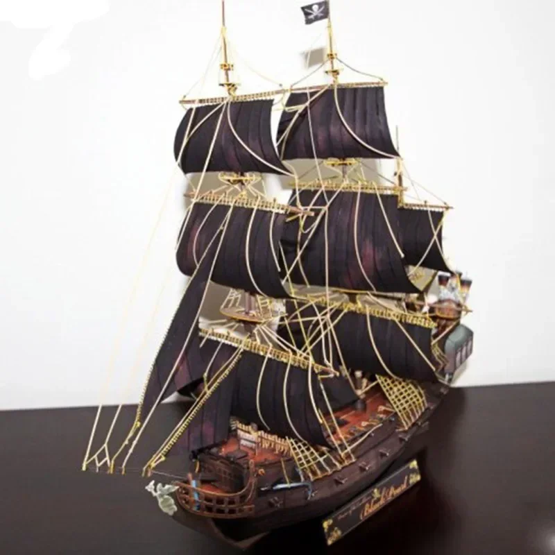 DIY Paper Model 3D Pirate Ship Boat Paper Puzzle Model Assemble Hand Work Game Kid toys for children education