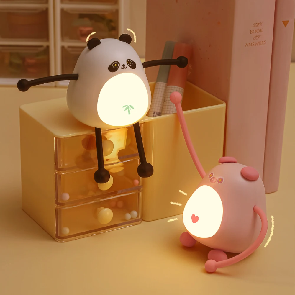 

Lovey Funny Pet Night Lamp Kids Baby Room Rechargeable Animal LED Night Light For Home Bedroom Decor Birthday Christmas Gifts