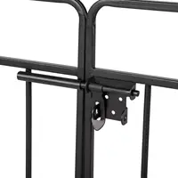 134.5x58.5x213cm Double Layer Arc Roof Iron Arch Door - Black Wrought Iron Courtyard Decoration 2