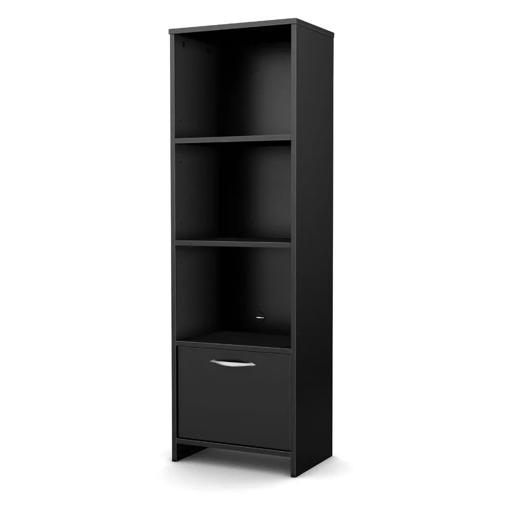 

South Shore SoHo 3-Shelf Bookcase/Media Storage, Multiple Finishes Modern Storage Display Cabinet for Living Room, Kid’s Room